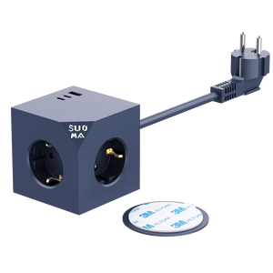 ปลั๊กพ่วงอเนกประสงค์ดีไซน์ใหม่ PD20W รูปทรงลูกบาศก์ 3 ช่องเสียบแบบ EU พร้อมพอร์ต USB 1 ช่อง และพอร์ต Type C 2 ช่อง แบบแม่เหล็กดูดติดได้ (อุปกรณ์เสริม) - Product Image 1