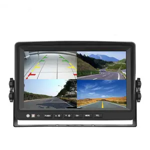 4ch לפצל מכונת רגל לפצל מסך lcd אבטחה 1080p 7 "צג מרובע צג למצלמות