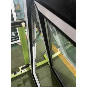 Hurricane Resistance Double Glass PVC Black Awning Window