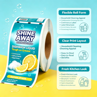 Film rétractable PVC personnalisé avec logo imprimé, emballage plastique étanche pour produits de nettoyage ménager
