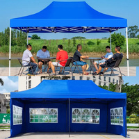 Cetak kustom promosi iklan acara Pop Up lipat Aluminium kanopi Gazebo atap atas tenda pameran dagang