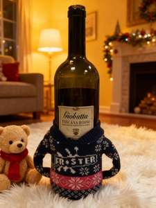 定制可爱100% 亚克力促销提花刺绣酒瓶毛衣 - Product Image 1