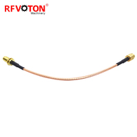 RG316 RF pigtail SMA macho a SMA hembra mamparo tuerca Jack conector baja pérdida coaxial Coaxial WLAN red RF antena Cable
