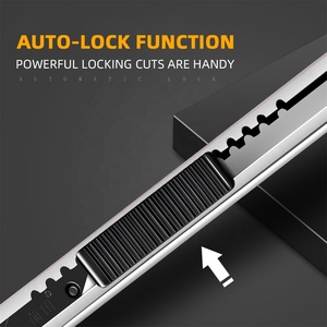 Легкий художественный нож с черным острым лезвием шириной 9 мм с ручкой из нержавеющей стали - Product Image 3