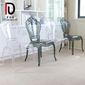 Schienale di alta qualità Hotel Banquet Party Event resina trasparente cristallo matrimonio acrilico sedia in plastica trasparente