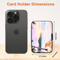 Porte-cartes de crédit fin en aluminium personnalisé, anti-RFID, avec fermeture à bouton, pour hommes et femmes - Prix entrepôt