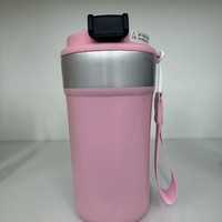 Listo para Enviar: Taza de Acero Inoxidable 304 de Doble Pared con Aislamiento al Vacío, Tapa Giratoria, Acabado Mate, Compacta, Reutilizable para Viajes, 301-400ml