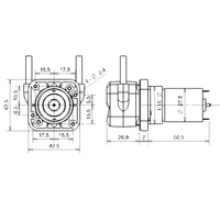 Pompe doseuse péristaltique compacte Kamoer KPHM100 100 ml/min 12V 24V avec moteur pas à pas brossé ou sans balais en option