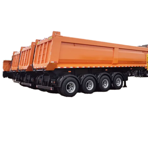 New 3-6 trục thủy lực phía sau Dump bán Trailer thép Tipping Dump xe tải Trailer cho bán - Product Image 1