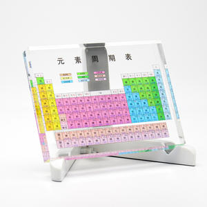 Tabla periódica de los elementos de acrílico, decoración de escritorio para la escuela, regalos de química y coleccionables DIY - Product Image 1