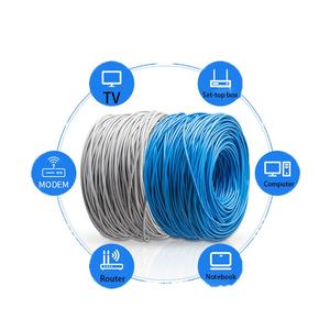 Cables <span class=keywords><strong>de</strong></span> Comunicación <span class=keywords><strong>de</strong></span> Cobre para Redes, Revestimiento <span class=keywords><strong>de</strong></span> PVC para Telecomunicaciones, para Redes Internas, Cable LAN, Cable Cat6 - Product Image 1