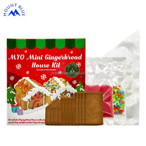 Kit de Construcción de Casitas, Mini Galletas de Chocolate, Decoraciones de Casitas en Miniatura, Kit de Caja de Panadería para Niños, Sin Gluten - Product Image 4