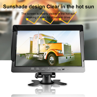 Système de caméra de recul avant et arrière pour camion avec vision nocturne LED, enregistrement DVR, kit moniteur 4 canaux 10,1 pouces pour autobus scolaire et remorque