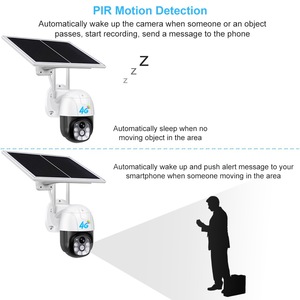 Cámara CCTV PTZ para Exteriores con Energía Solar y SIM 4G, Batería de 8W 800mah, Lente Dual, Cámara de Red Inalámbrica con Visión Nocturna - Product Image 4