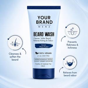 Crème à barbe pour hommes à l'huile d'arbre à thé et à la vitamine E pour une barbe douce et une peau saine, marque privée - Product Image 2