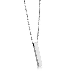 Free Sample Stylish Custom Engraved Dainty Gold Filled Bar Necklace - Product Image 3