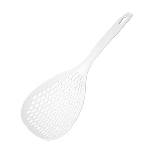 Cuillère passoire longue à manche pour nouilles et raviolis de style japonais, orange et blanche, pour égoutter les plats chauds (Hot Pot, Mala Tang) - Product Image 5