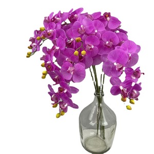Fleur artificielle d'orchidée imprimée en 3D, toucher réel, pour décoration de mariage, 9 têtes, vente en gros - Product Image 5