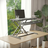 Convertisseur de bureau électrique moderne AUKI à hauteur réglable 800 mm, rehausseur assis-debout pour bureau, maison, chambre, poste de travail ergonomique