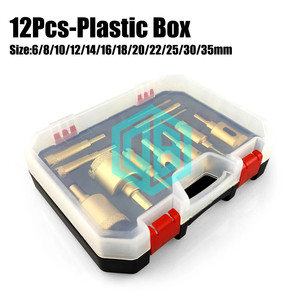 12 pièces 6-35mm diamant enduit <span class=keywords><strong>forets</strong></span> ensemble scie cloche Kit outils à main pour verre marbre granit pierre carrelage céramique - Product Image 4