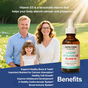 Produsen Tiongkok memproduksi kualitas tinggi OEM Vitamin D3 tetesan bahan alami tetesan rasa oranye - Product Image 3