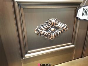 Porte d'entrée de maison de luxe, design en cuivre véritable, portes de sécurité blindées décoratives - Product Image 6