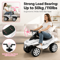 Voiture à roulettes pour enfants à 4 roues, en plastique PP, roues silencieuses, trotteur pour tout-petits, jouet à pousser pour bébé, 0-24 mois et 2-4 ans, livraison rapide