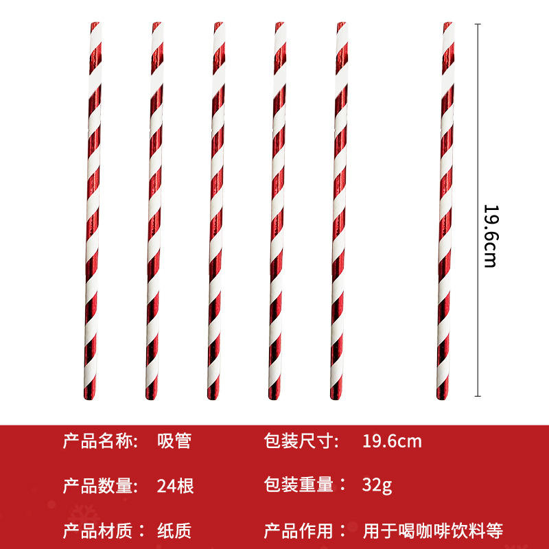 24pcs Paper straw