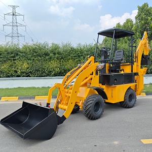 Minicargadora de ruedas con motor Kubota 4x4 4WD, accesorio de cubo y retroexcavadora a la venta, cargadora frontal pequeña, 1 unidad - Product Image 4