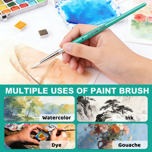 Juego de 9 Pinceles Profesionales Fontainebleau con Logotipo Personalizado para Pintura Artística, Mango de Madera Sintética, Pincel para Artistas - Product Image 6