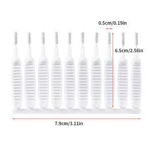 Lot de 10 brosses de nettoyage durables en plastique pour douches et trous de téléphone, outils anti-colmatage pour pores et interstices, pour cuisine et salle de bain - Product Image 5