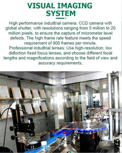 Machine d'inspection visuelle des bouchons de bouteilles <span class=keywords><strong>en</strong></span> <span class=keywords><strong>ligne</strong></span> avec fonction de tri et de rejet automatiques, détecte les points noirs, les bris et les déviations de taille - Product Image 3