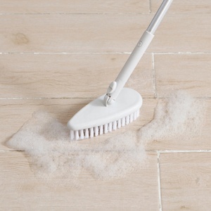 Shower Scrubber Cleaning <b>Brush</b> Combo PP Material Tub and Tile Scrubber Cleaner <b>Scrub</b> <b>Brush</b> with Long Handle - Product Image 1