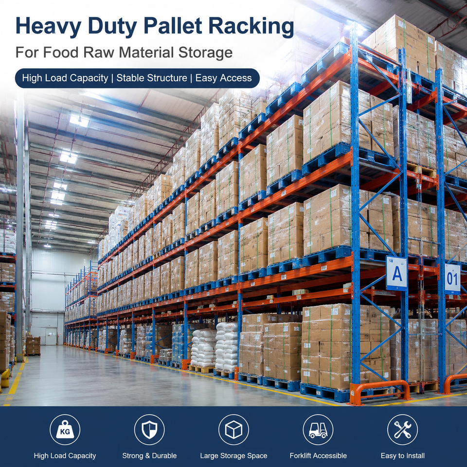 Warehouse Heavy Duty Steel Racking System Adjustable Level Industrial ...