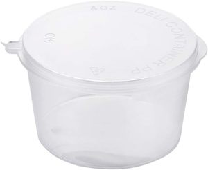 Gobelet à sauce en plastique à paroi simple avec couvercle à charnière, tailles 1oz-5oz, écologique, jetable, pour emballage alimentaire et condiments - Product Image 2