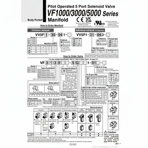 Pièces pneumatiques VV5F3-30-101 de collecteur pneumatique SMC - Product Image 1