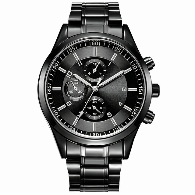 OEM New Men Luxury Stainless Steel Strap 40mm Dial Quartz Watch Calendar Waterproof Business Fashion Simple Display Men's Watch