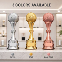 Trofeo de Baloncesto Personalizado en Oro, Ecológico con Protección UV, 3 Colores Disponibles, Precio de Fábrica, Logotipo Grabado Personalizado, Entrega Rápida, Deportes