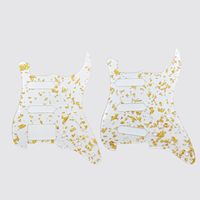 Plaque de protection de guitare électrique transparente en acrylique avec feuille d'or exquise, embossée ST SQ, accessoire de guitare de haute qualité