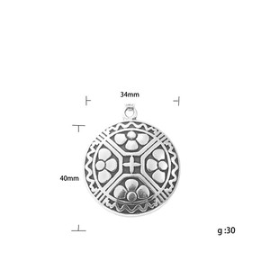 Men's Stainless Steel Round <b>Cross</b> Pendant Necklace Geometric Petal Design Fashion Jewelry 19079 - Product Image 4