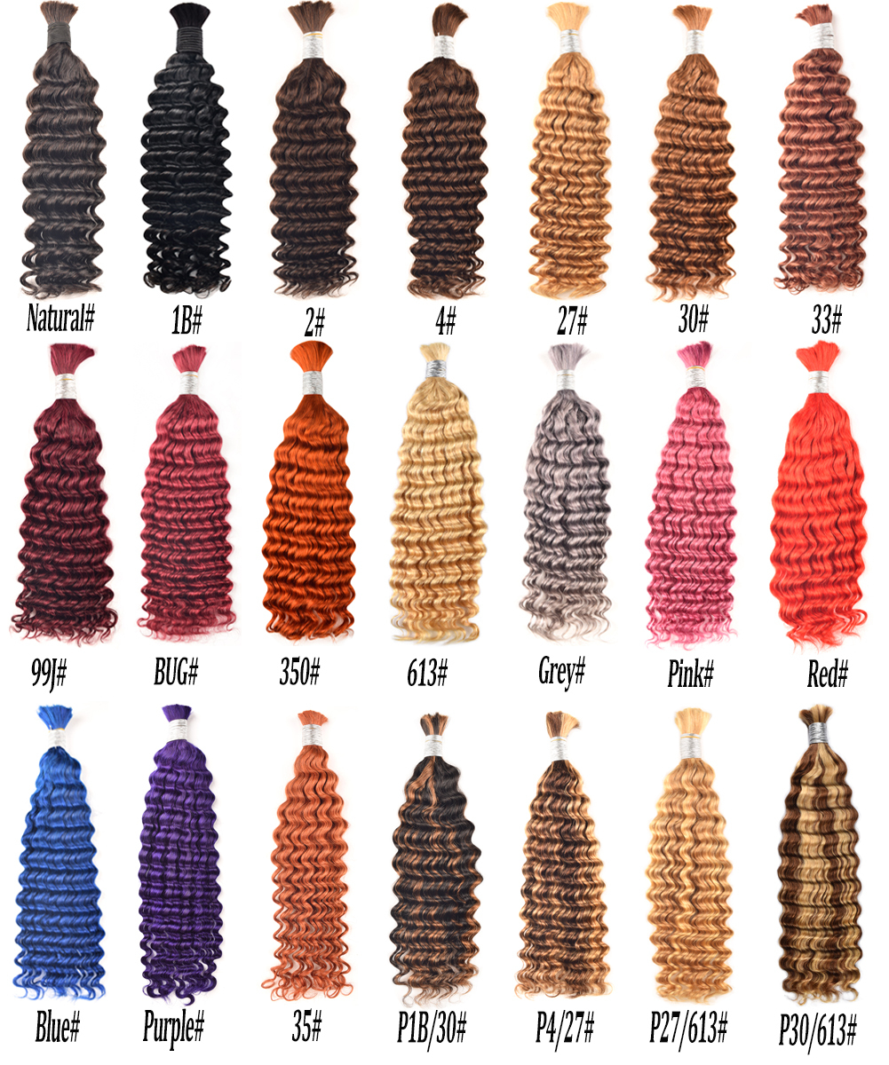 KAMA 100% Virgin Human Hair Bulk for Crochet Boho Braids 100g Unprocessed Natural Braiding Hair Extensions Detail Section 3