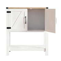 Table console moderne en bois blanc avec 2 casiers - Rangement multifonctionnel Facile à nettoyer Meubles de salon pour la maison et l'hôtel