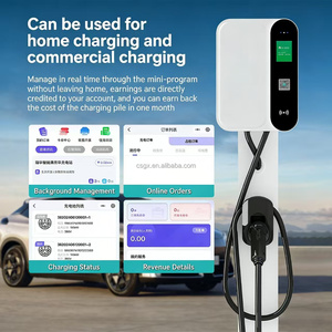 Chargeur de véhicule électrique 7 kW à poser au sol avec interface GB/T20234, station de recharge domestique AC220V 32A Noir/Gris - Product Image 3