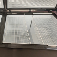 Congelador Horizontal de 3 Puertas con Cerradura, Precio de Fábrica, Gran Capacidad, Acero Inoxidable, Control Digital para Supermercado