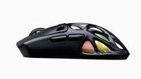 Mouse game nirkabel asli, Mouse Exoskeleton nirkabel DPI tinggi, Mouse gigi biru