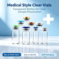 Flacon en verre durable de 10 ml pour injection, pour le stockage sûr de liquides médicaux et pharmaceutiques, destiné aux laboratoires médicaux