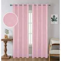 All'ingrosso all'ingrosso tende in poliestere rosa 140x228cm con 8 occhielli per decorazioni per la casa alla rinfusa - Product Image 1