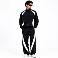Ensemble de survêtement tendance 2026 en coton grande taille avec logo personnalisé, veste oversize et pantalon léger
