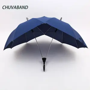 CHUVABAND创新促销伞定制Logo印刷双轴双胞胎情人情侣雨伞适合两个人