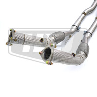 Pour VW Volkswagen Passat R36 B6 3.6 V6 : Downpipe haute performance Plug and Play, polissage pour un son d'échappement amélioré et fluide